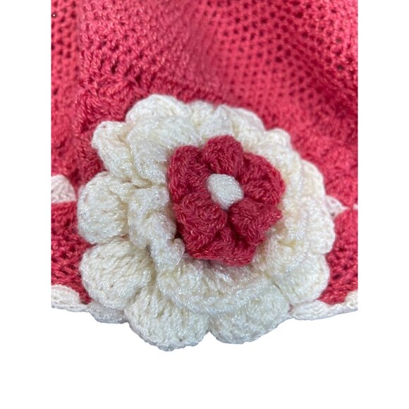 Handmade Floral Detailed Coral Beige Crochet Womens Beanie Hat Cap SKU 9575 - Picture 3 of 11